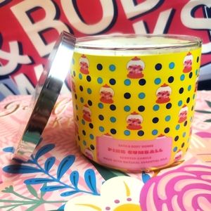 Bath And Body Works Pink Gumball 3 wick candle